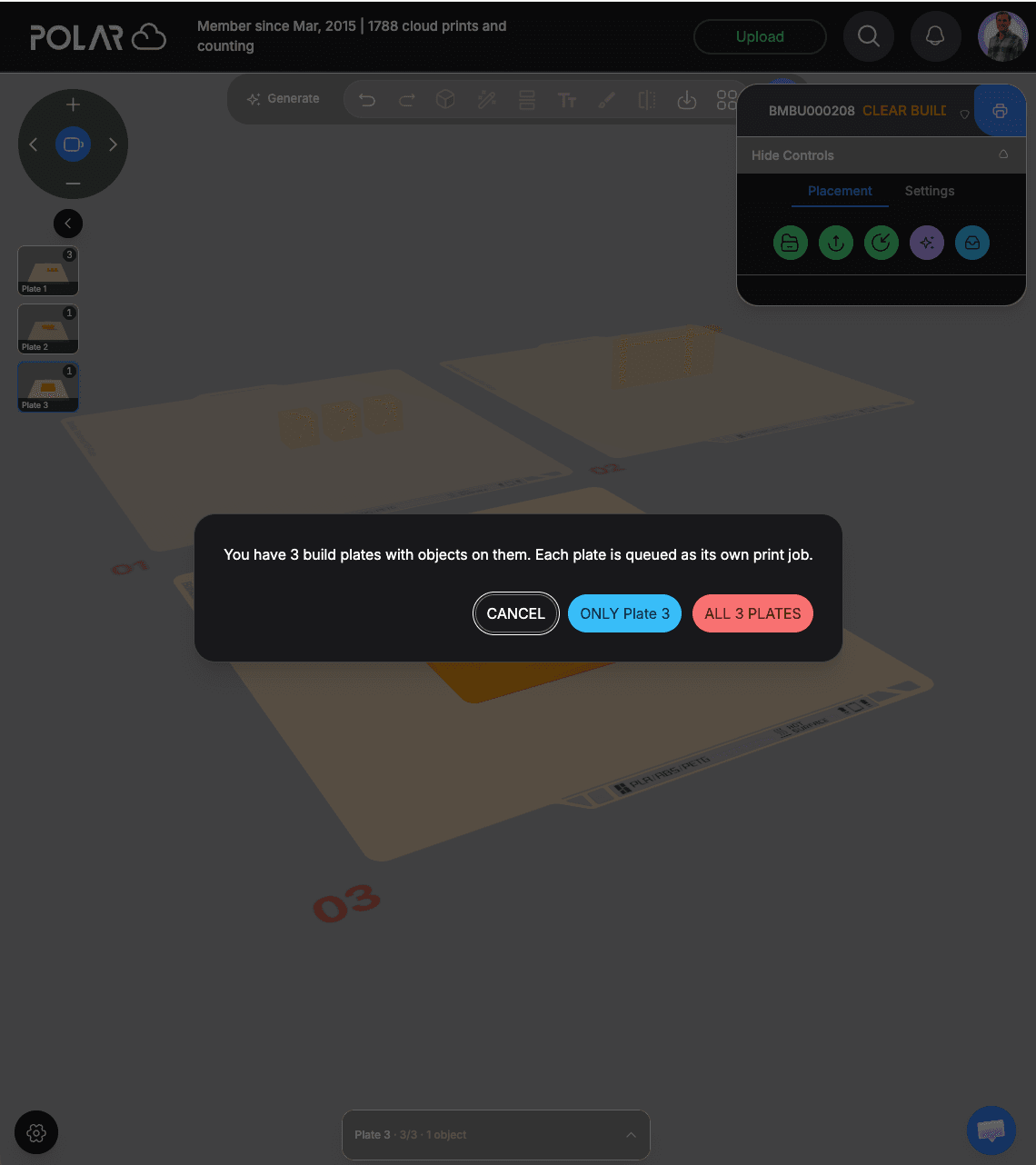 Slice and Queue All Your Build Plates at Once With Polar Cloud